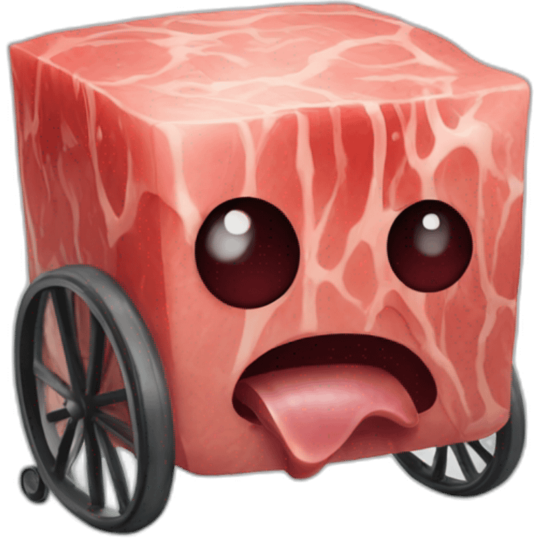 Sad meat cube angry blood big wheelchair emoji