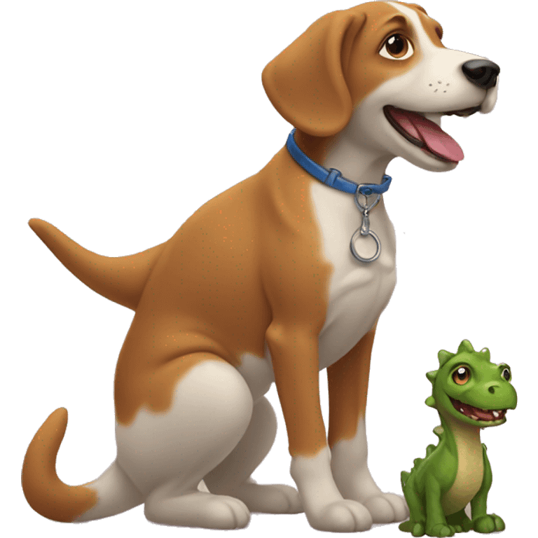 Dog with dino emoji