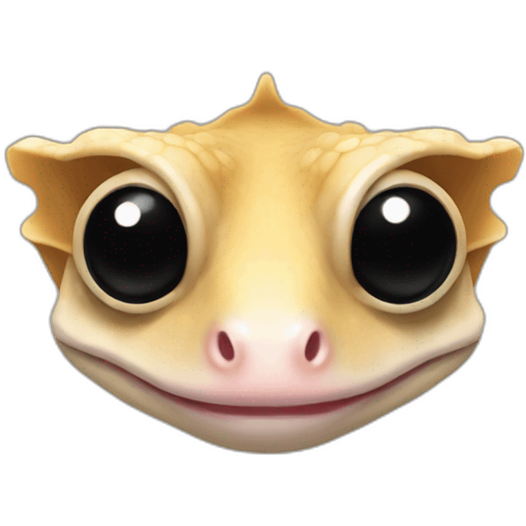 crested gecko black and beige emoji