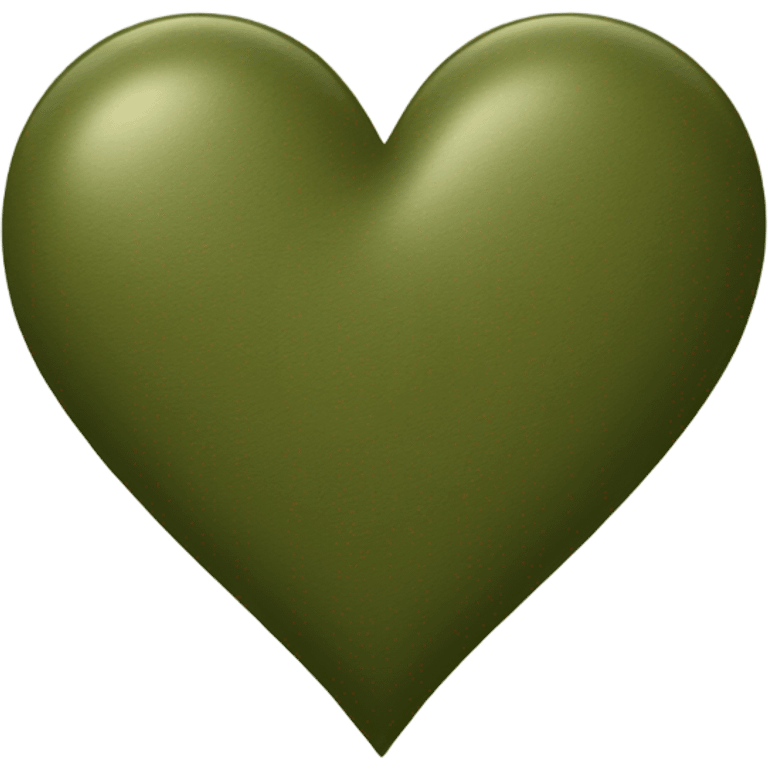 Olive green heart  emoji