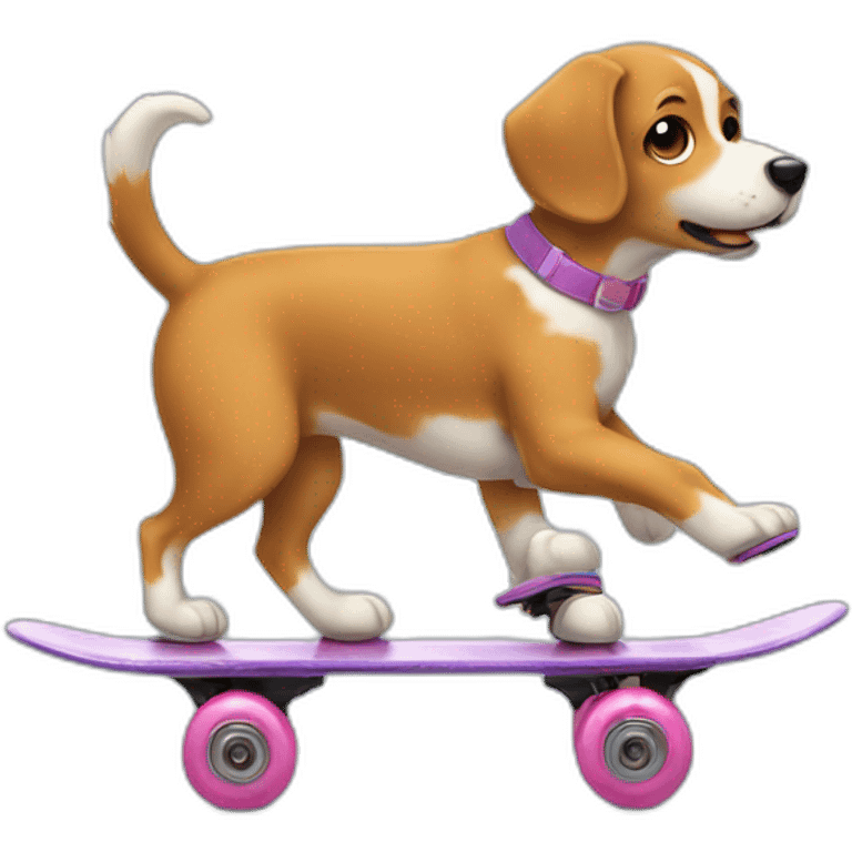 dog rollerskating emoji