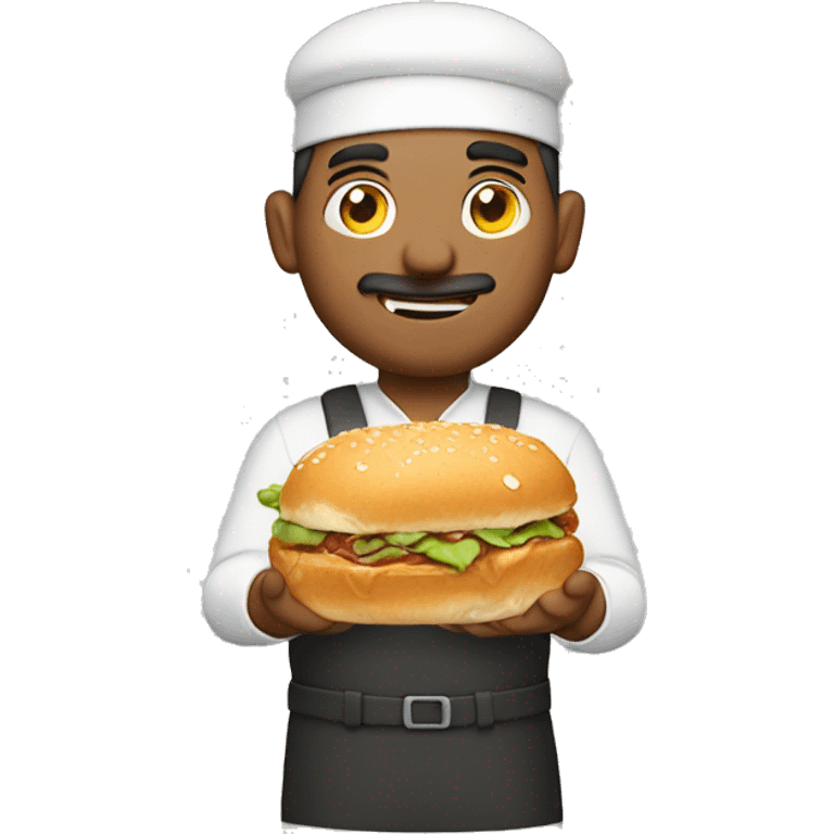 man holding vada-pav emoji