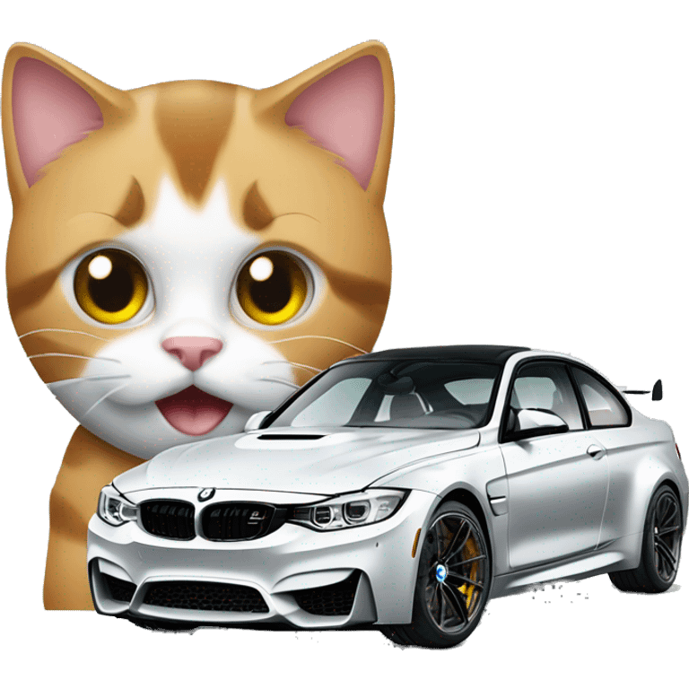 bmw m3 with cat emoji