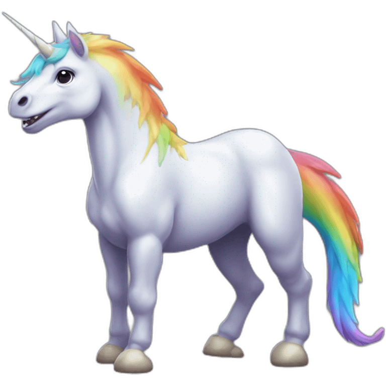 unicorn-tyrannosaurus-rainbow-cute emoji