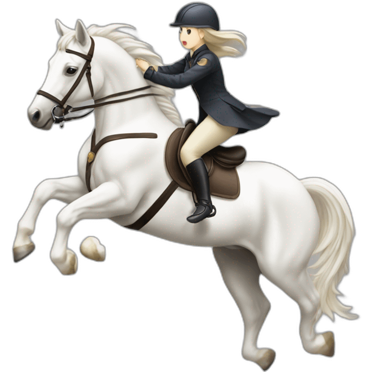 white-hourse-with-jumping-compelition-rider—japanese-girl emoji