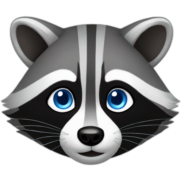 Raccoon-with-blue-eyes emoji