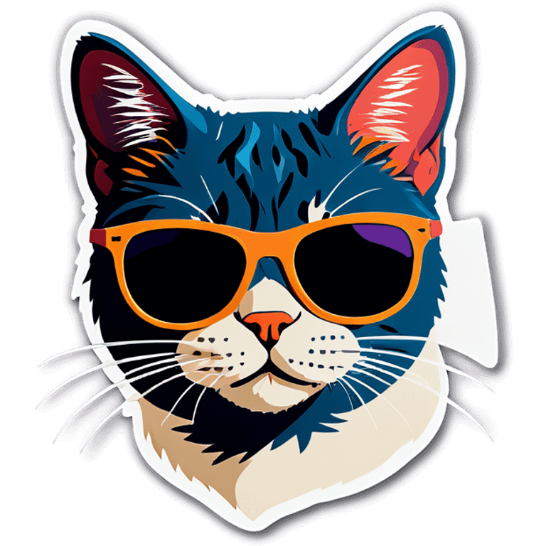 Cat with sunglasses emoji