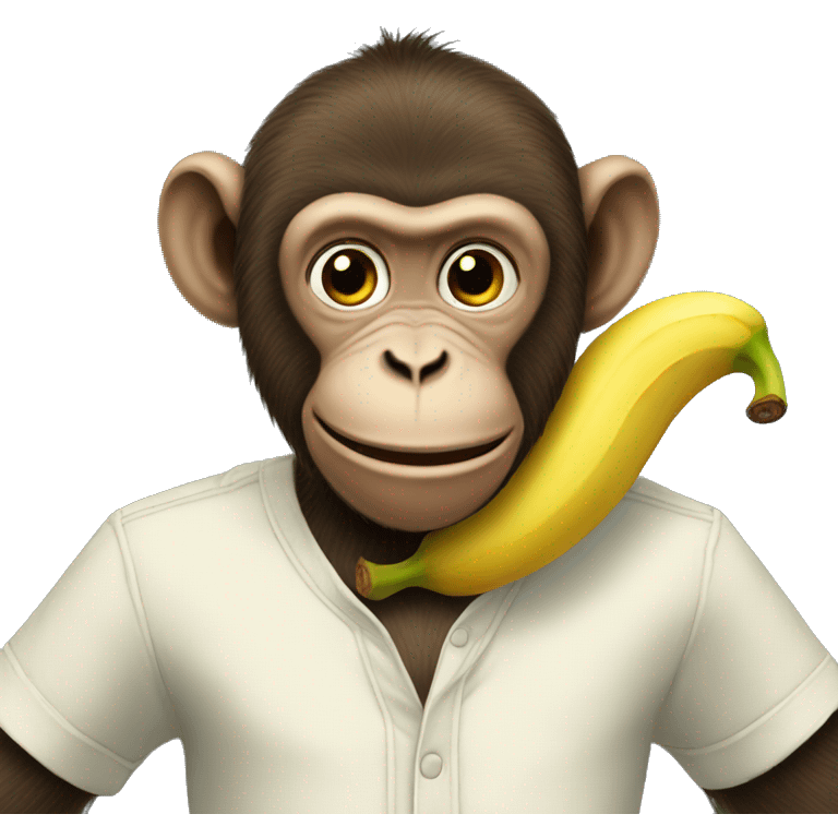 monkey with banan emoji