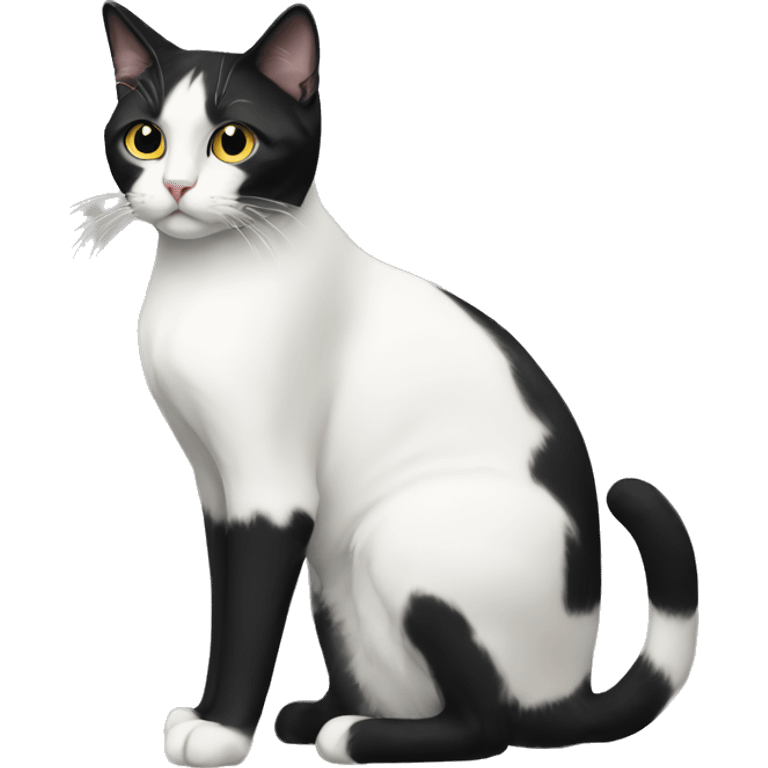 Tuxedo Cat Breed Full Body emoji