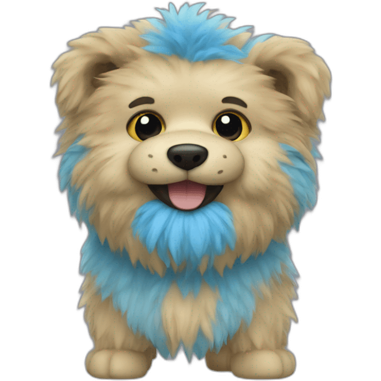 Toy with complete blue fur emoji