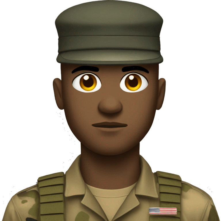 serious American soldier emoji