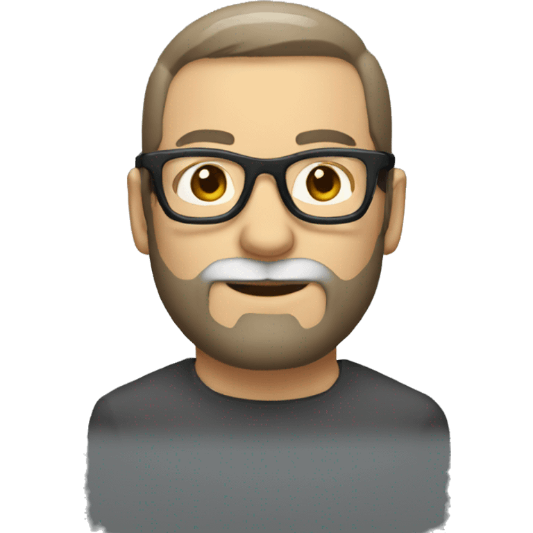 man with white glasses and beard emoji