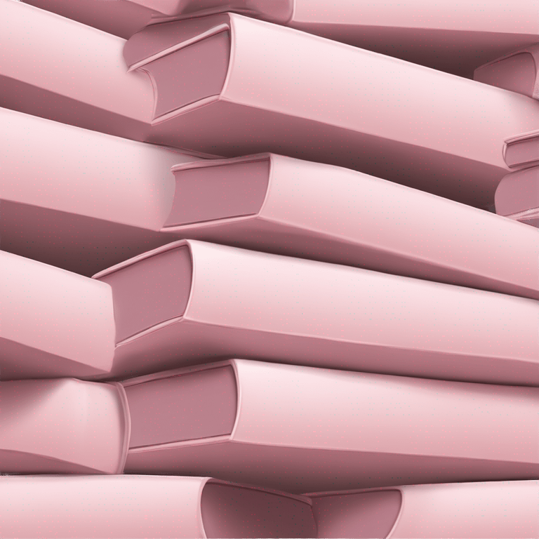 Stack of pale pink books emoji