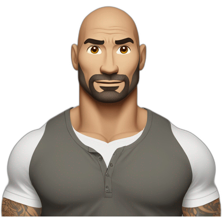 actor dave bautista cartoon wearing henley  emoji