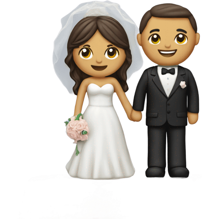 Bride and Groom Wedding Cake Topper emoji