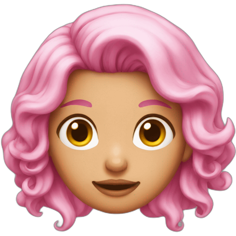 pink hair witch emoji