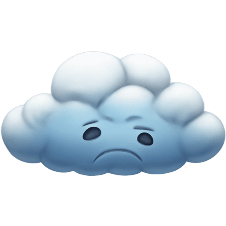 Depressed cloud emoji