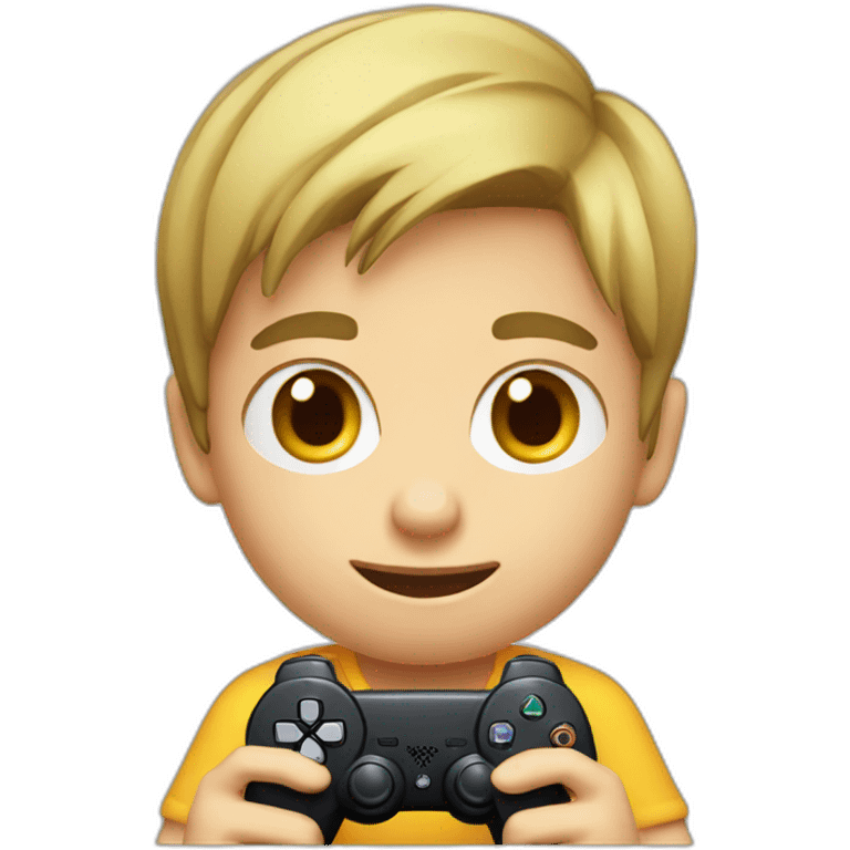 Boy playing PlayStation  emoji