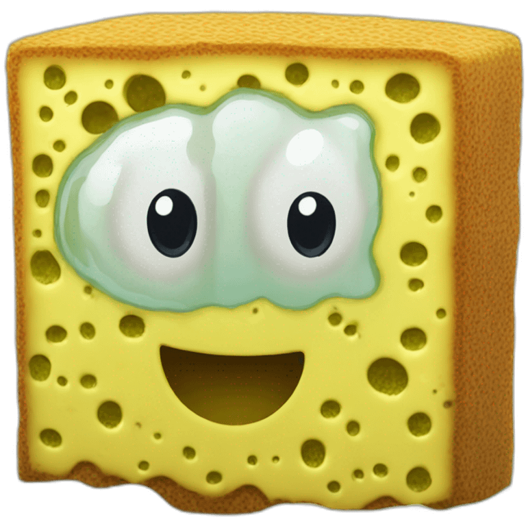 sponge without face soaking up water emoji