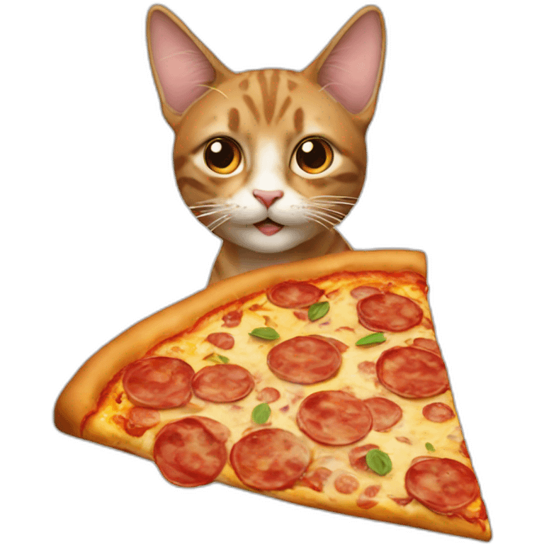 cat with pizza emoji