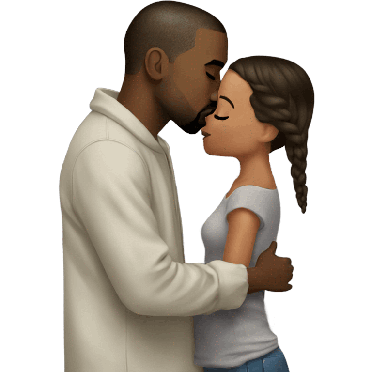 kanye west kissing kanye west emoji