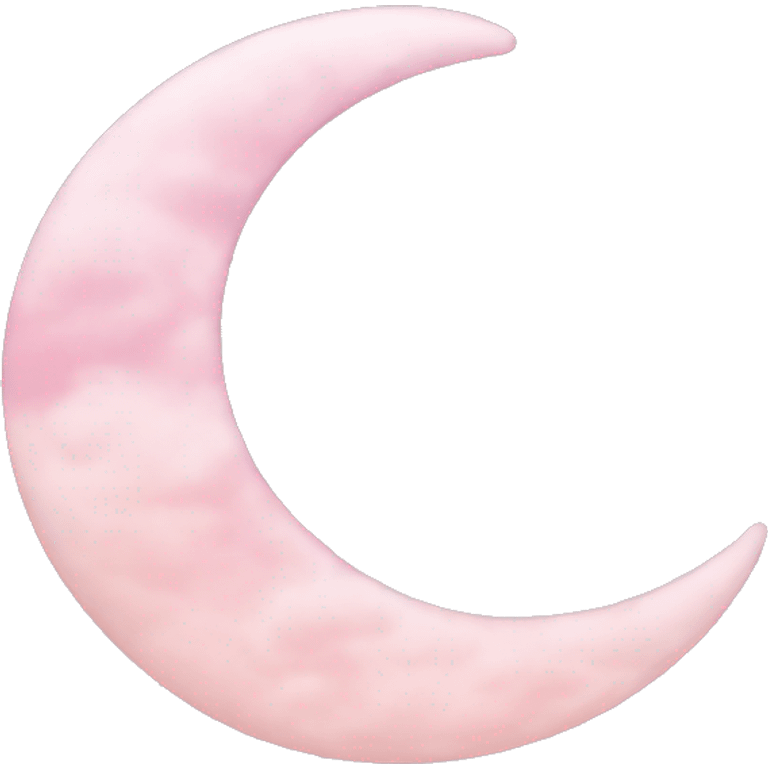 Crescent moon and light pink clouds emoji