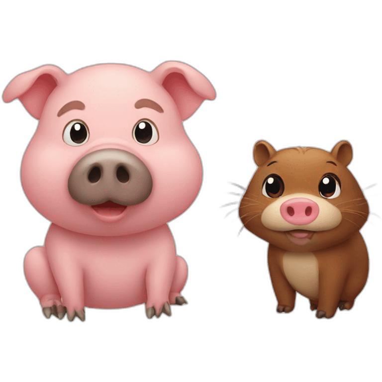 pig and beaver emoji