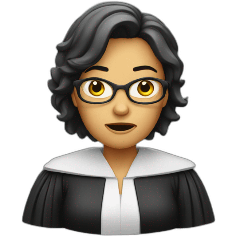 angry female judge standing emoji