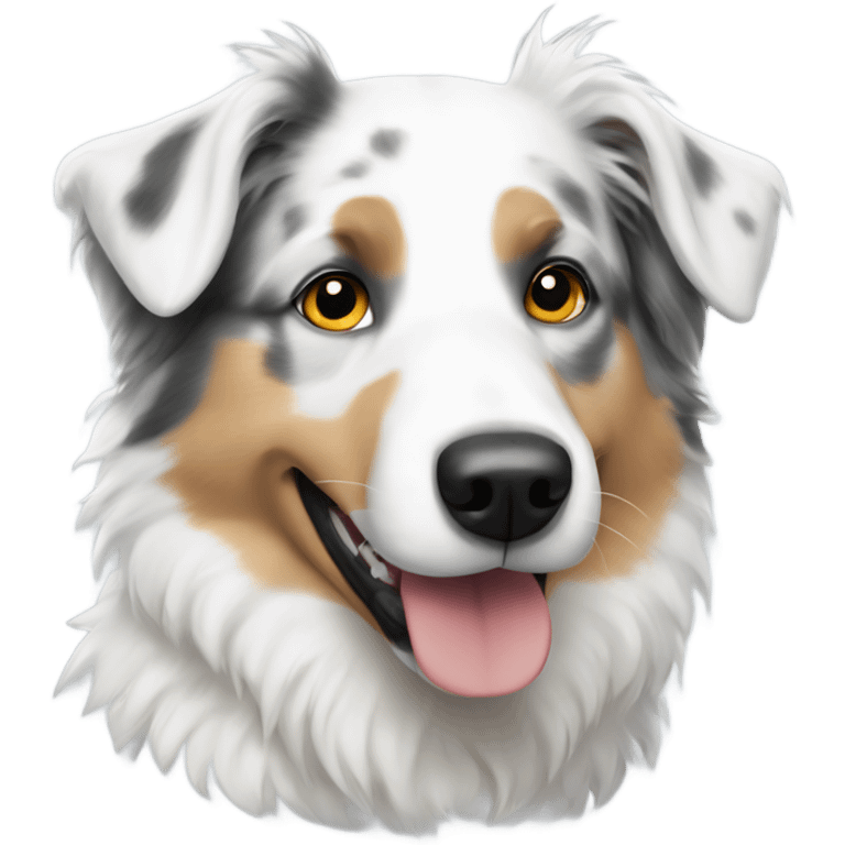 White Australian shepherd  emoji