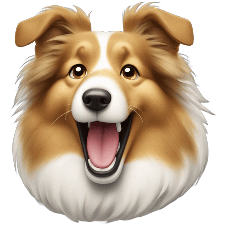 Rough collie cheers emoji