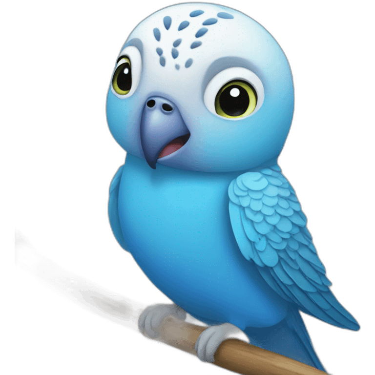 blue budgie emoji