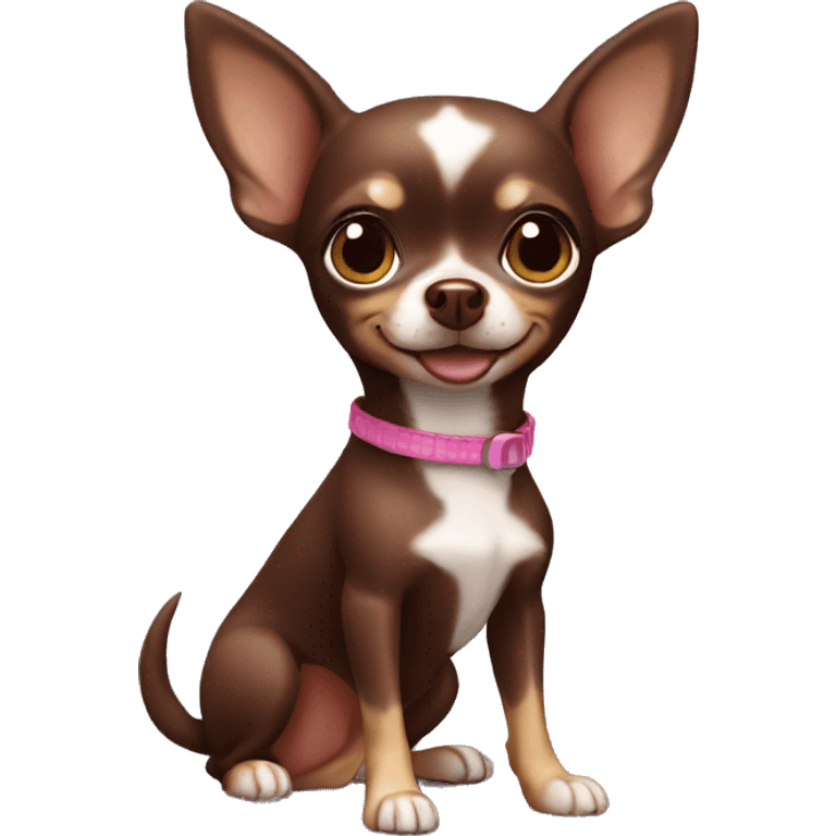 chocolate chihuahua girl emoji