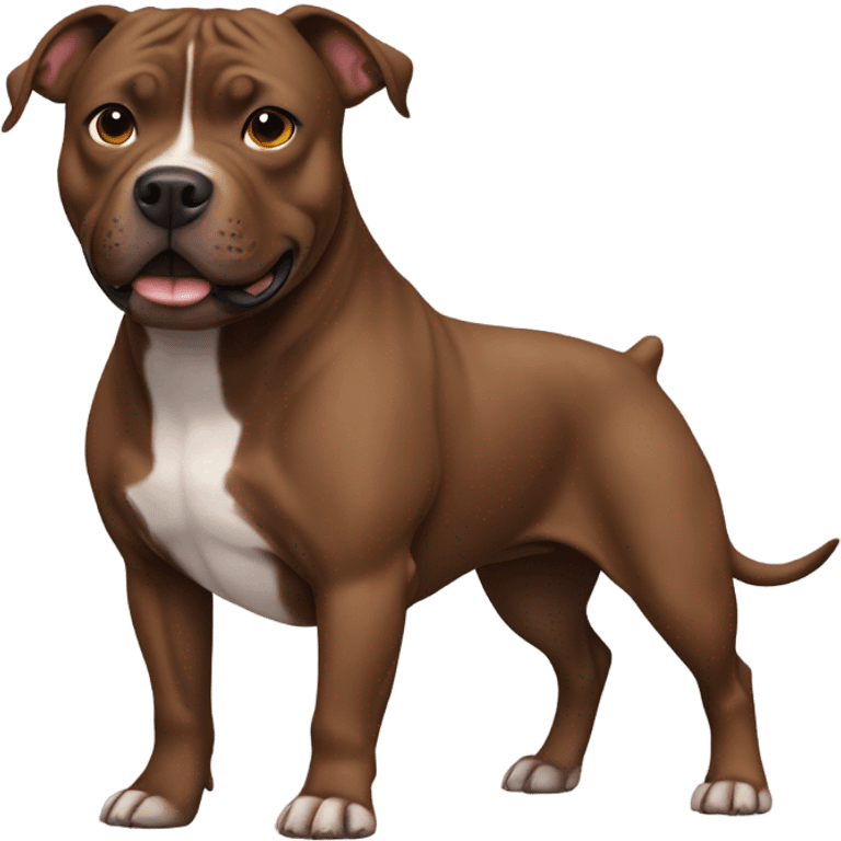 Brown Staffordshire bull terrier emoji