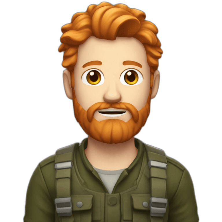 a ginger man with beard bad at video games emoji