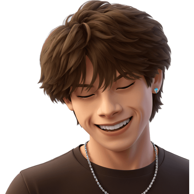 smiling boy with jewelry emoji