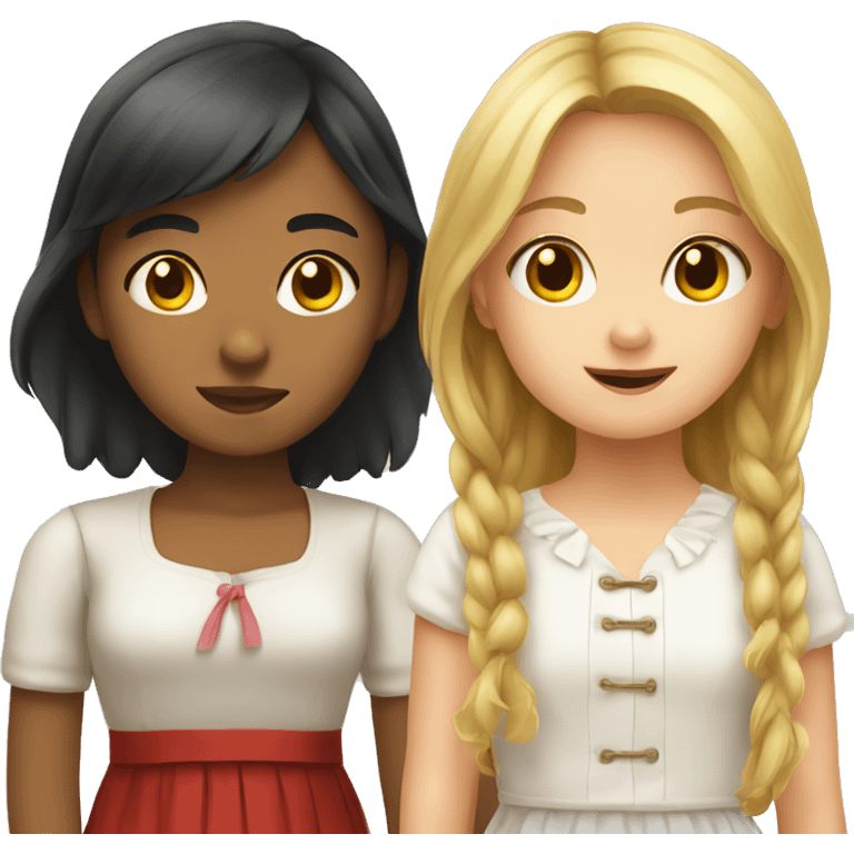 german girl and filipino girl emoji