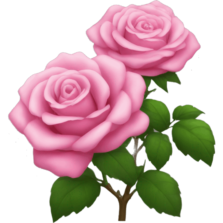 pink rose bush emoji