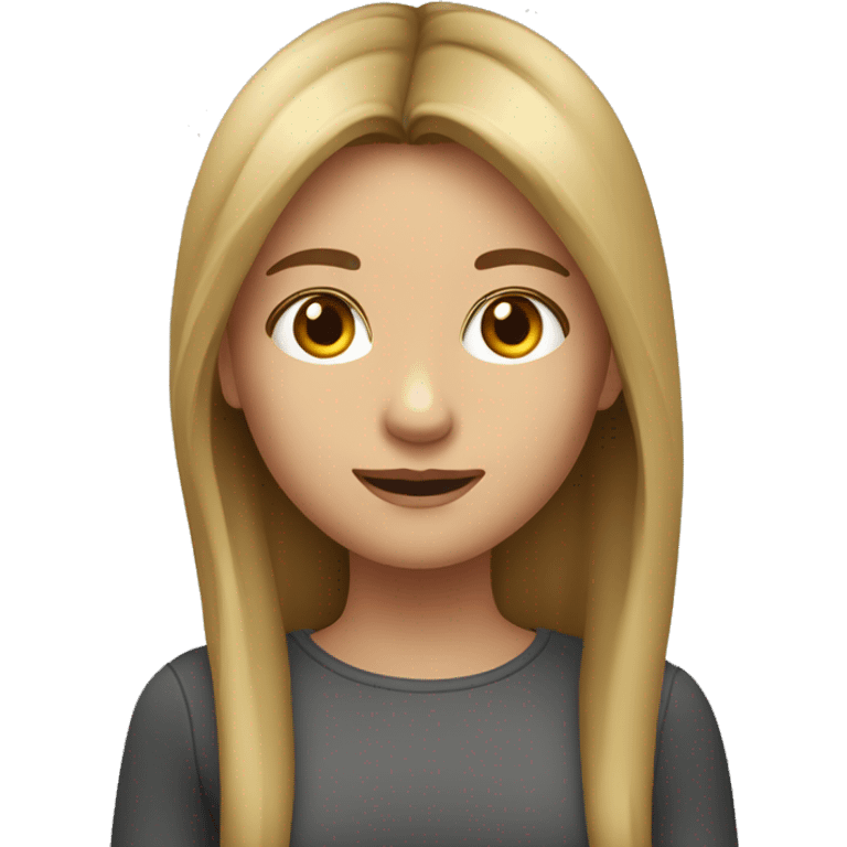 Mädchen mit dunkelblonden mittel langen Haar  emoji