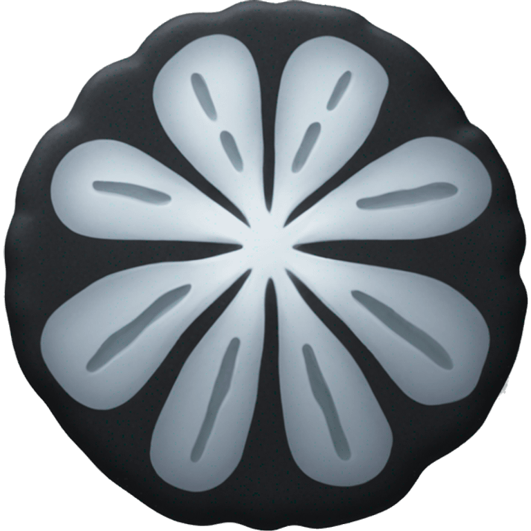 Black sand dollar emoji