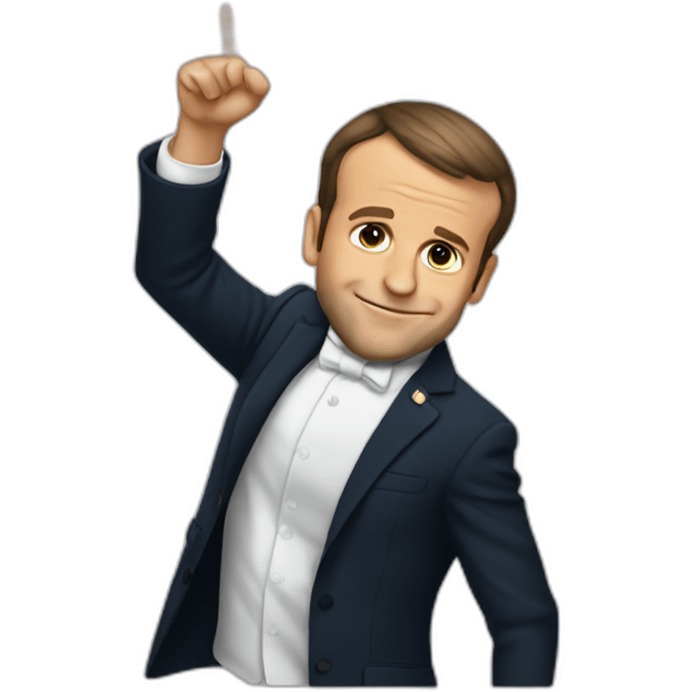 Macron do a dab emoji