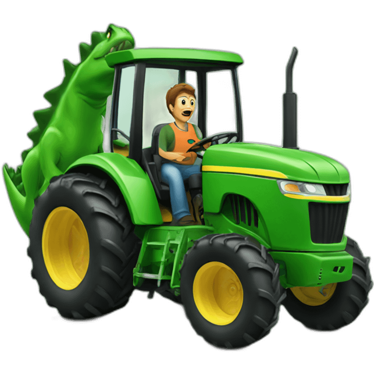 green-tractor-with-t-rex-driving-inside emoji