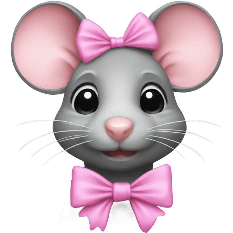 rat with pink bows emoji