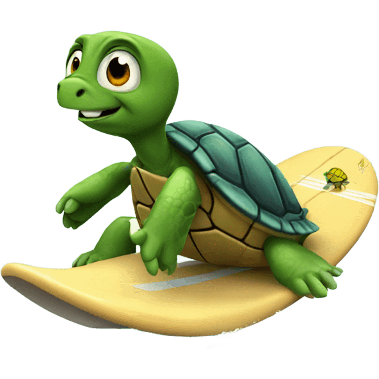 turtle surfing emoji