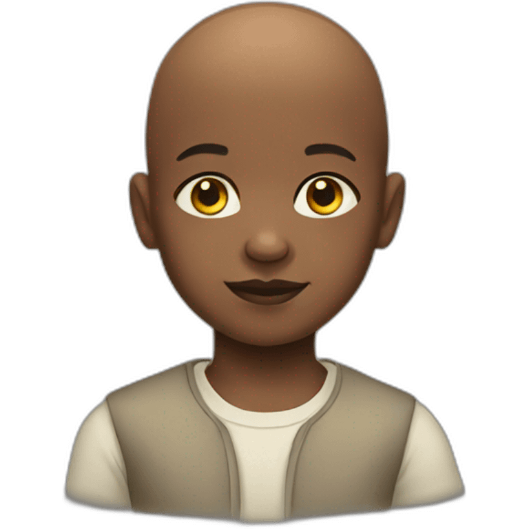 Bald black child emoji