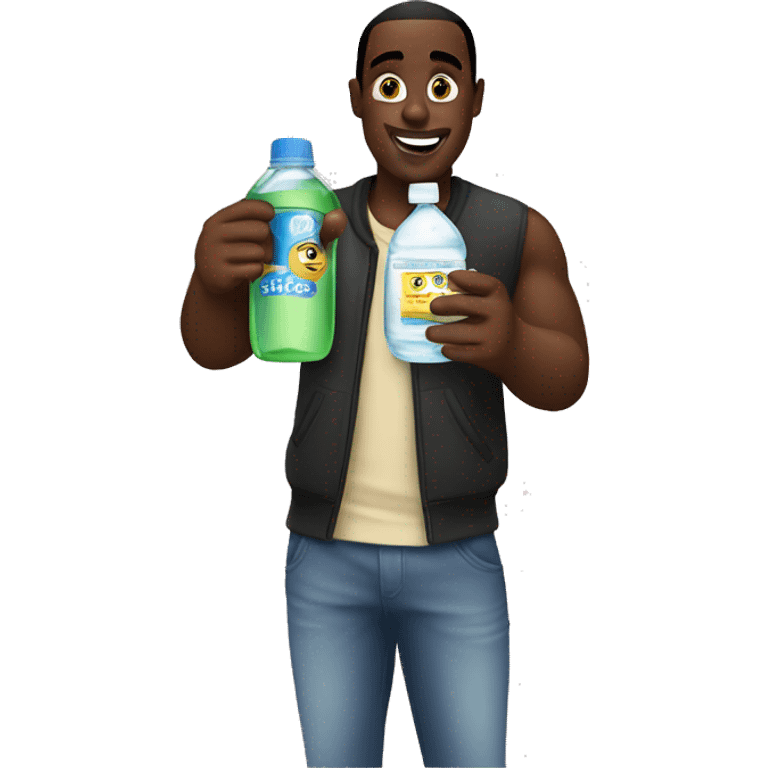 Diddy holding a bottle of baby oil emoji