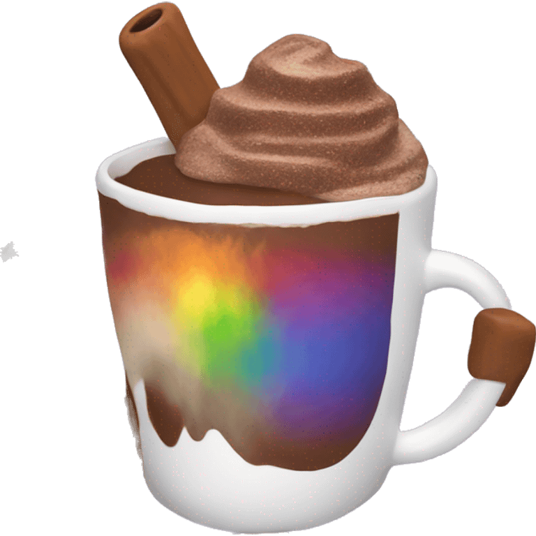 Rainbow hot chocolate  emoji