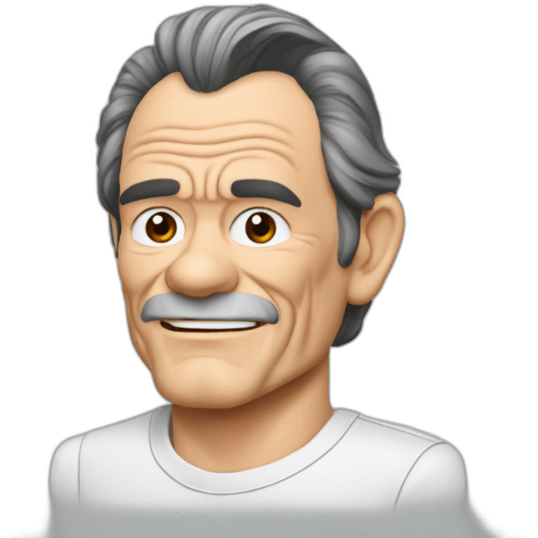 actor tommy lee jones cartoon wearing shirt emoji