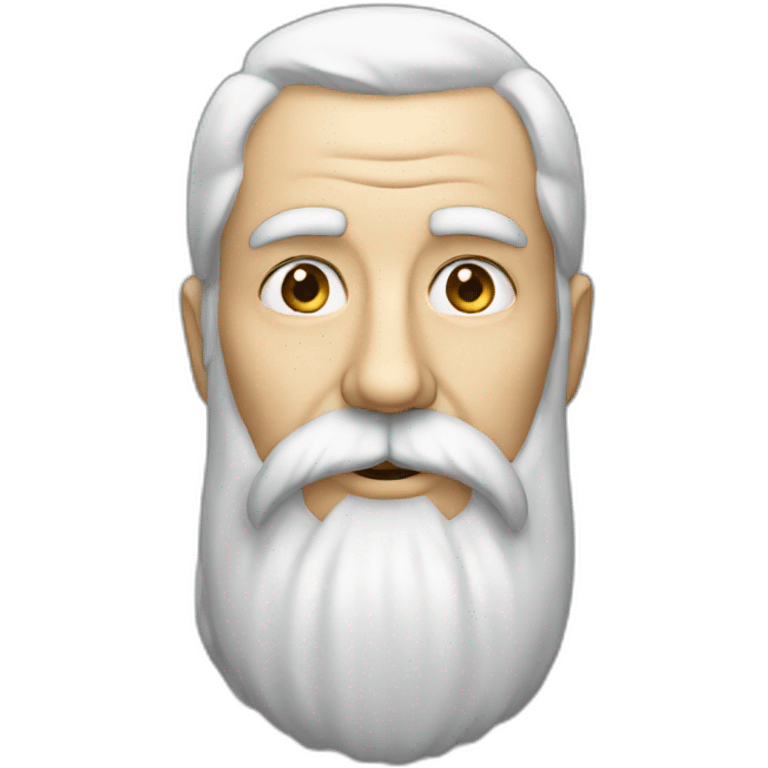 old, white long beard,  emoji