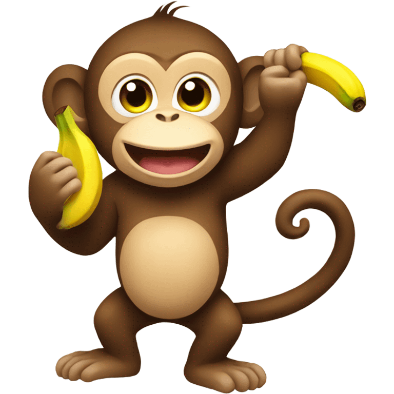 Monkey with banana emoji