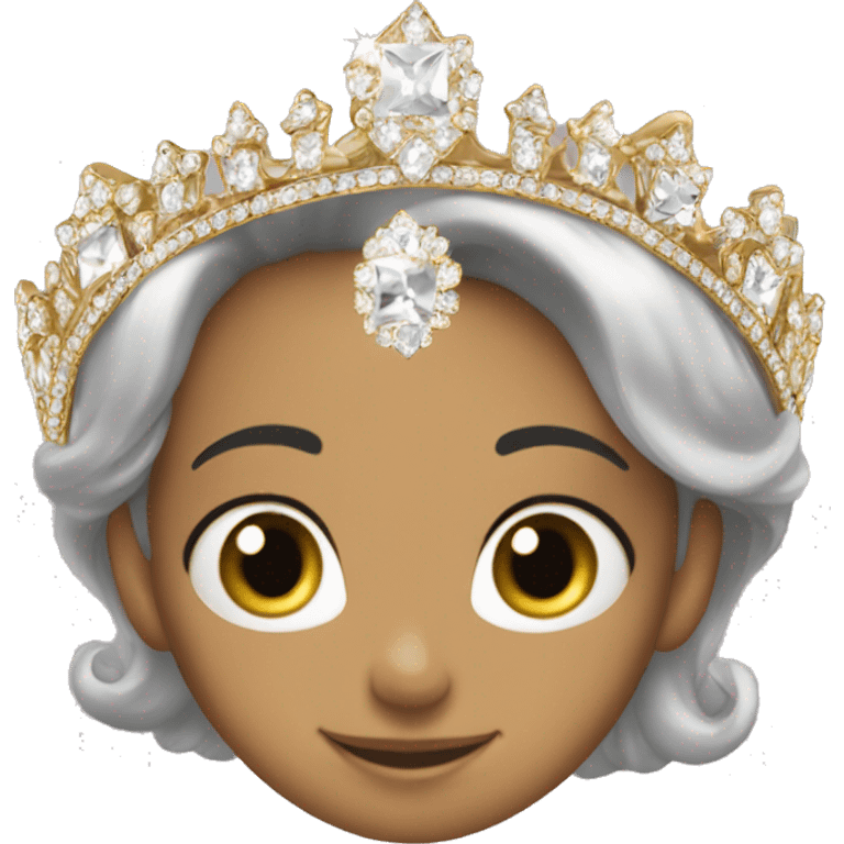 dainty british diamond tiara gold emoji